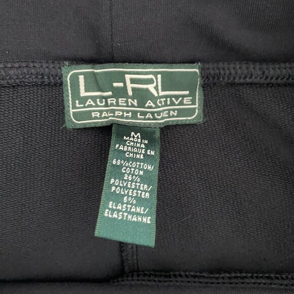 NWOT Lauren Active L-RL Ralph Lauren Women's Leggings Black Ankle Zipper Medium - Picture 6 of 7